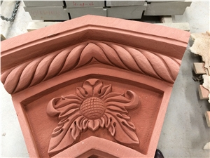 Exterior Decorative Wall Tile,Red Mushroom Sandstone Wall Cladding