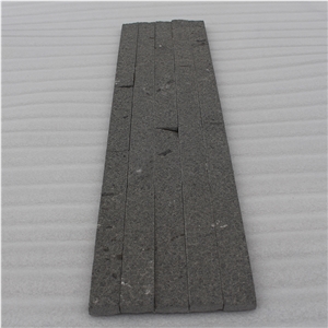 Natural Black Sandstone Panels Stacked Stone Decorative Exterior Wall Panels