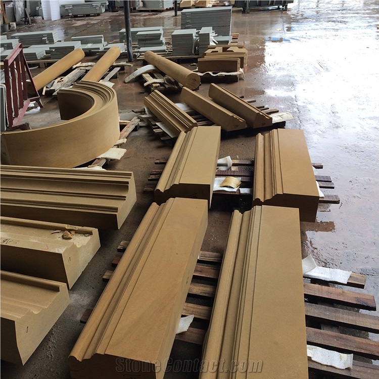 Natural Sandstone Stone Brown Color Window and Door Sill for Building