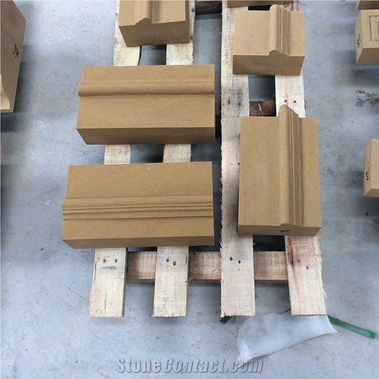 Natural Sandstone Stone Brown Color Window and Door Sill for Building