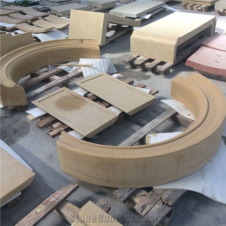 Natural Sandstone Stone Brown Color Window and Door Sill for Building