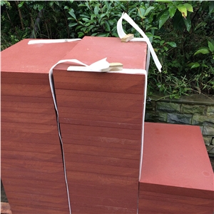 Red Sand Stone Wall Covering Red Sand Stone Cladding Honed Surface