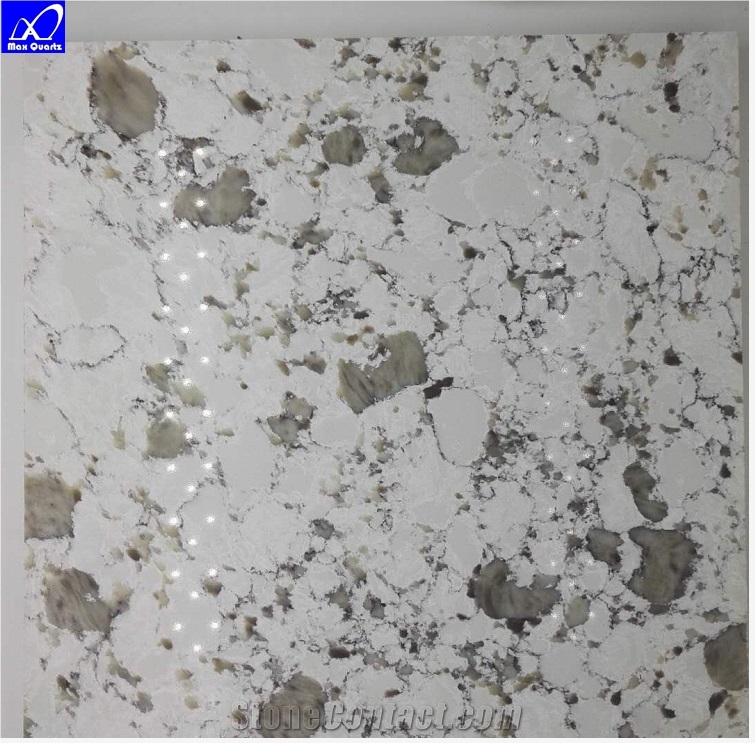 Quartz Stone Slab Multi Colour ,Artificial Stone 520 2cm and 3cm Available for Kitchen Countertops Island Bar Top with Mitred End Panels