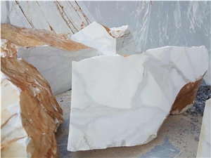 Italian Calacatta White Marble Blocks, Calacatta Own Quarry