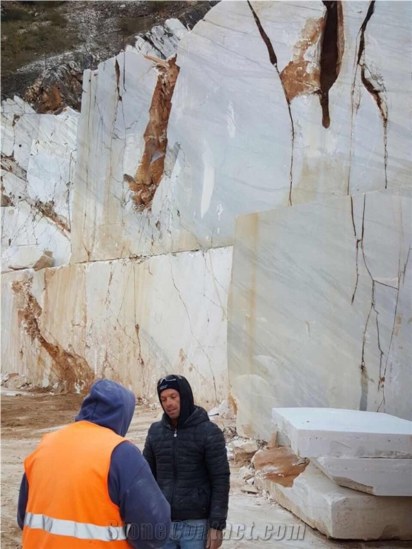 Italian Calacatta White Marble Blocks, Calacatta Own Quarry