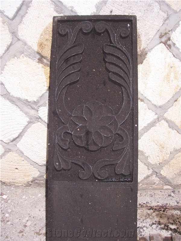 Black Of Erciyes Mountain Natural Stone, Kayseri Black Tuff Stone