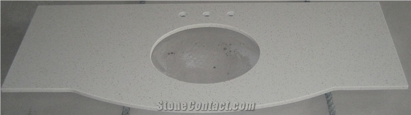 Snow White Quartz Artificial /Grey/White/Black/Beige/Green Colors Solid Surface Artificial Quartz Stone Slab for Vanity Tops
