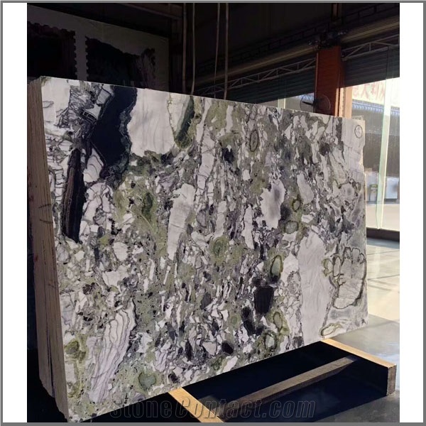 Chinesecolorful Cold Jade Marble Slab,Ice Green Panel Tiles