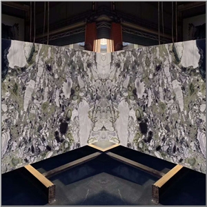 Chinesecolorful Cold Jade Marble Slab,Ice Green Panel Tiles
