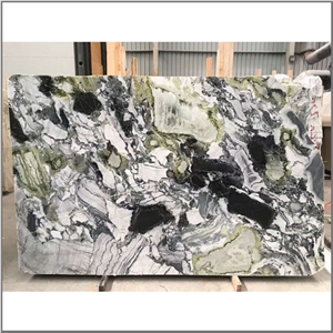 Chinesecolorful Cold Jade Marble Slab,Ice Green Panel Tiles