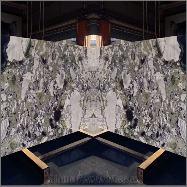 Chinesecolorful Cold Jade Marble Slab,Ice Green Panel Tiles