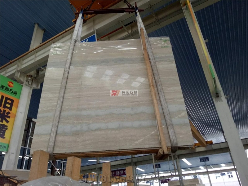 Italian Silver Grey / Blue 1.8cm Travertine Slabs
