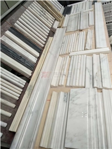 White Marble Pencil Liners Good for Tiles Skirting Trim