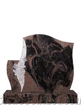 Fancy Brown Granite Custome Memorial