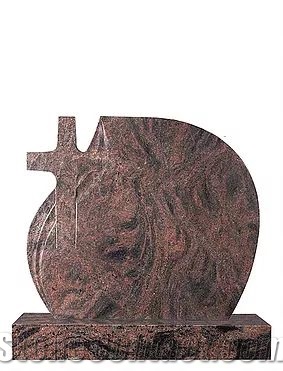 Fancy Brown Granite Custome Memorial