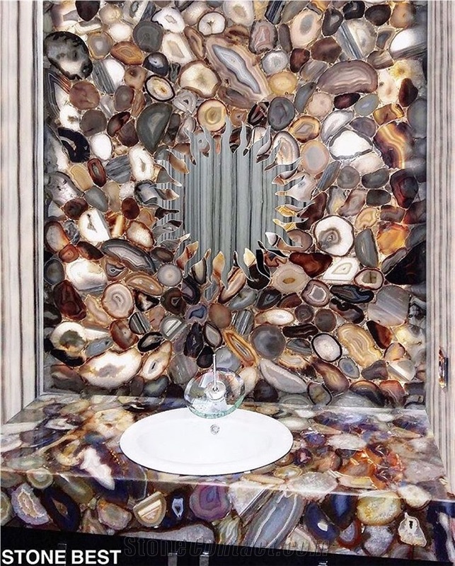 Agathe Semiprecious Stone Bathroom Top