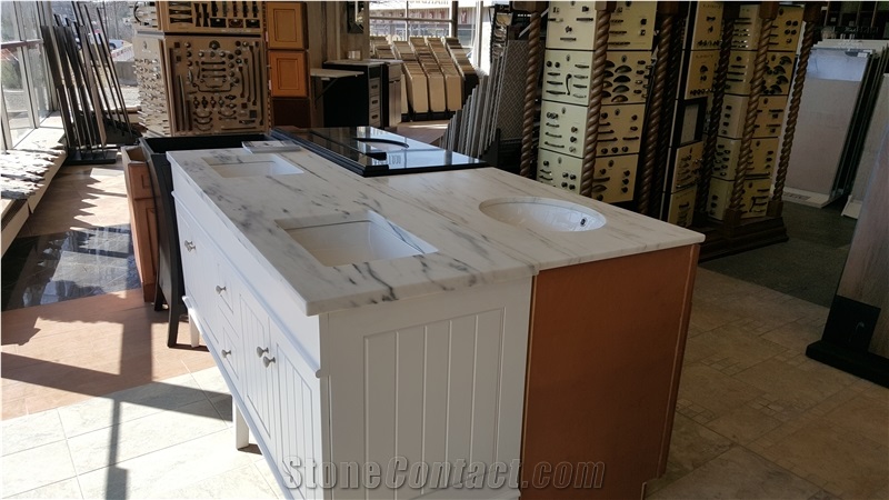 Acqua Bianca White Marble Bath Tops