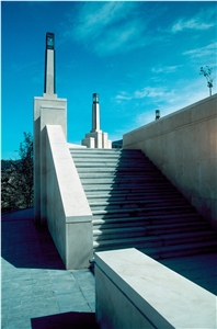 Capri Perla and Grey Limestone Stairs