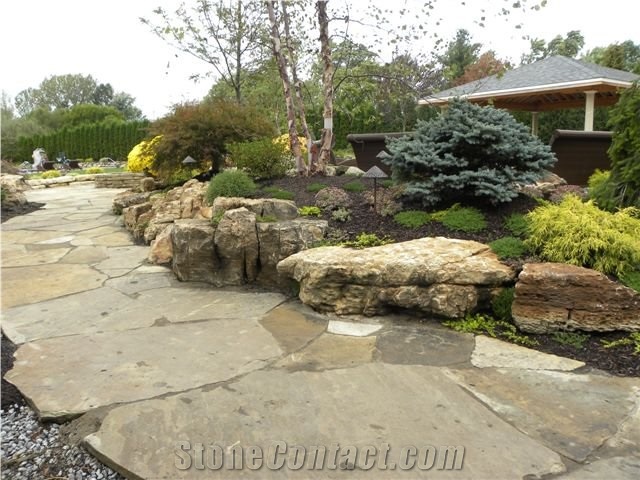 Sandstone Blocks Garden Design