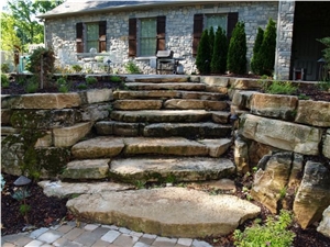 Sandstone Blocks Garden Design