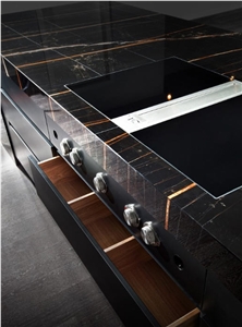 Sahara Noir Marble Kitchen Countertop Sahara Noir Marble Kitchen Countertop