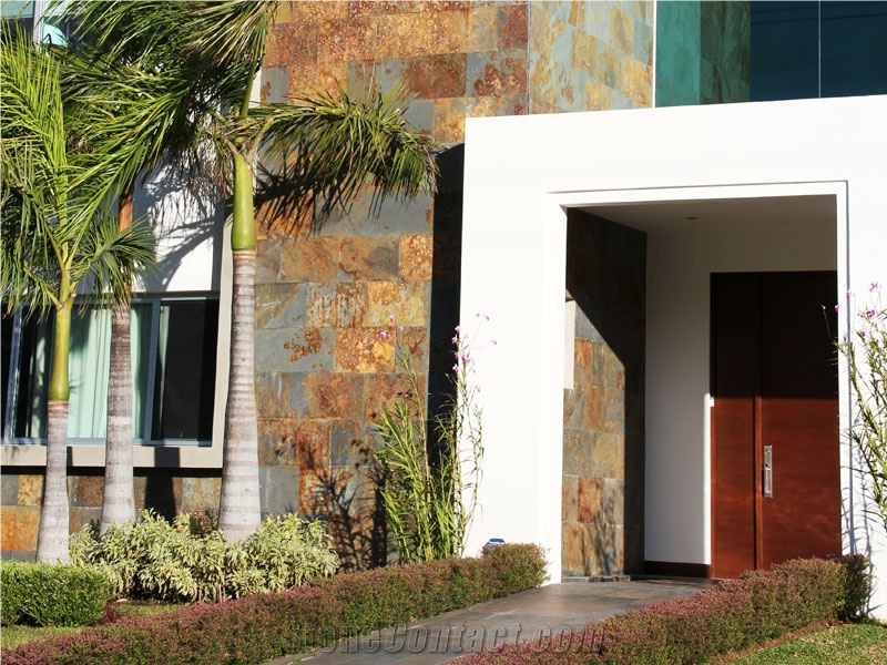 Brazilian Rust Slate Wall and Floor Tiles