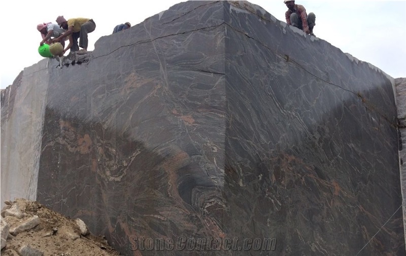 Red Multicolour Granite Block