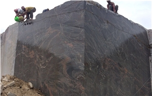 Red Multicolour Granite Block