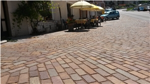 Binders/Paving Blocks, Porfido Sarentino Grigio Cobble Stones
