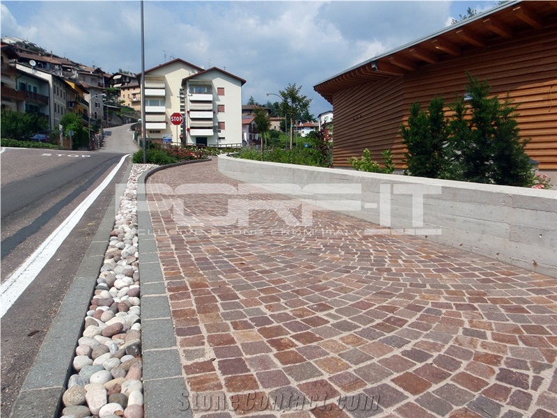 Porfido Trentino Cubes, Driveway Paving Stone