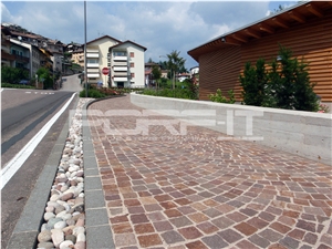Porfido Trentino Cubes, Driveway Paving Stone