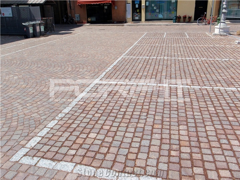 Porfido Trentino Cubes, Driveway Paving Stone