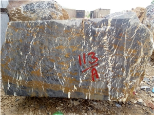 Black & Gold Marble Block