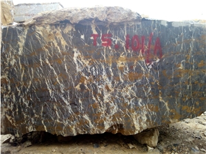 Black & Gold Marble Block
