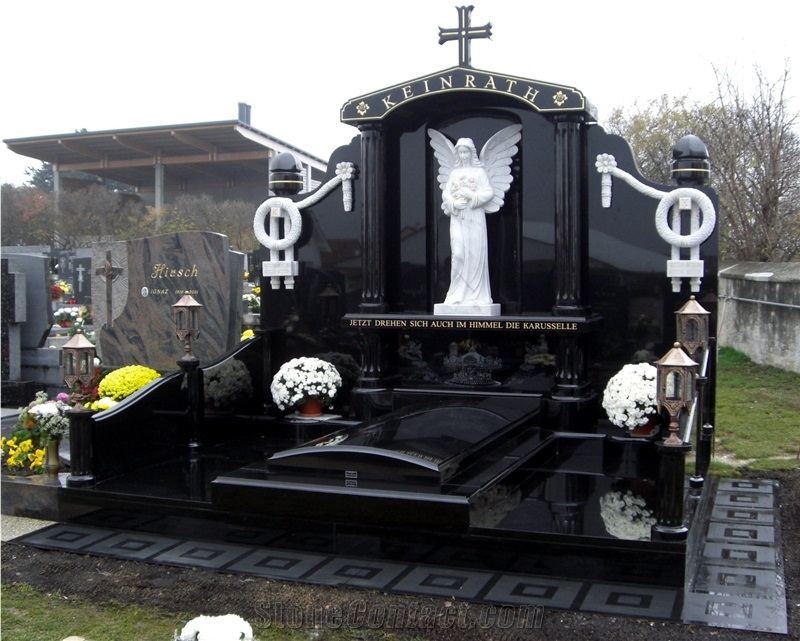 Absolute Black Granite Crypt, Memorial Monuments