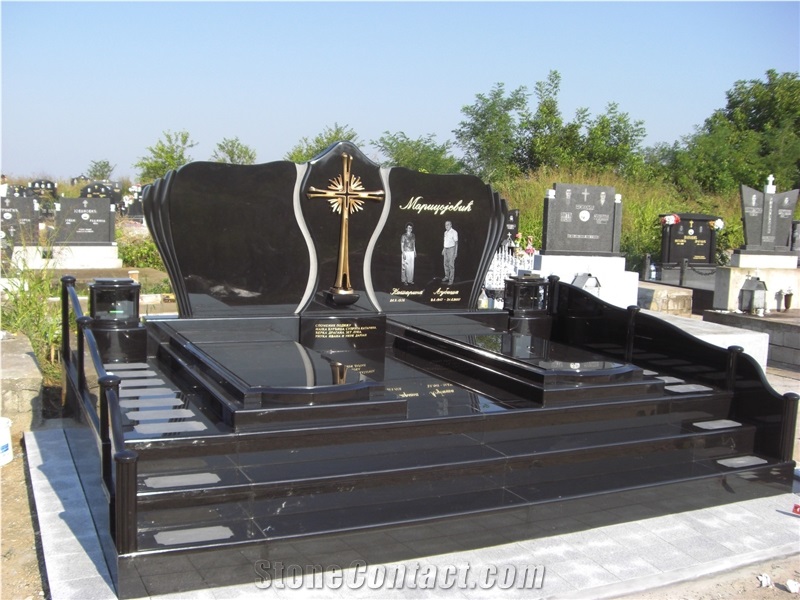 Absolute Black Granite Crypt, Memorial Monuments
