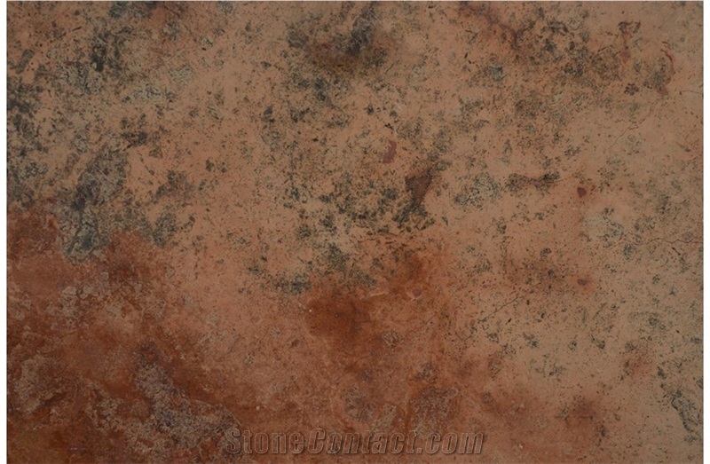 Travertino Rojo Fiorito Tiles