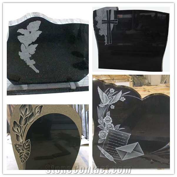 Absolute Black Granite Grave Monument