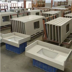 Beige Silestone Countertop,Quartz Bath Top