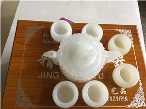 Cups Of Glasses for Drinks Made from White Onyx