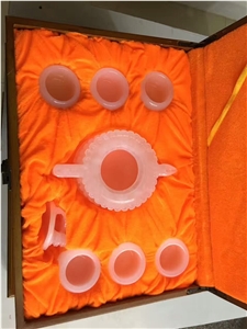 Cups Of Glasses for Drinks Made from White Onyx