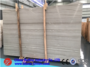 China Athens Grey Wood Grain Marble Slab