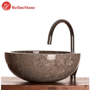 Grey Marble Wash Sink On Countertop,Bathroom Marble Wash