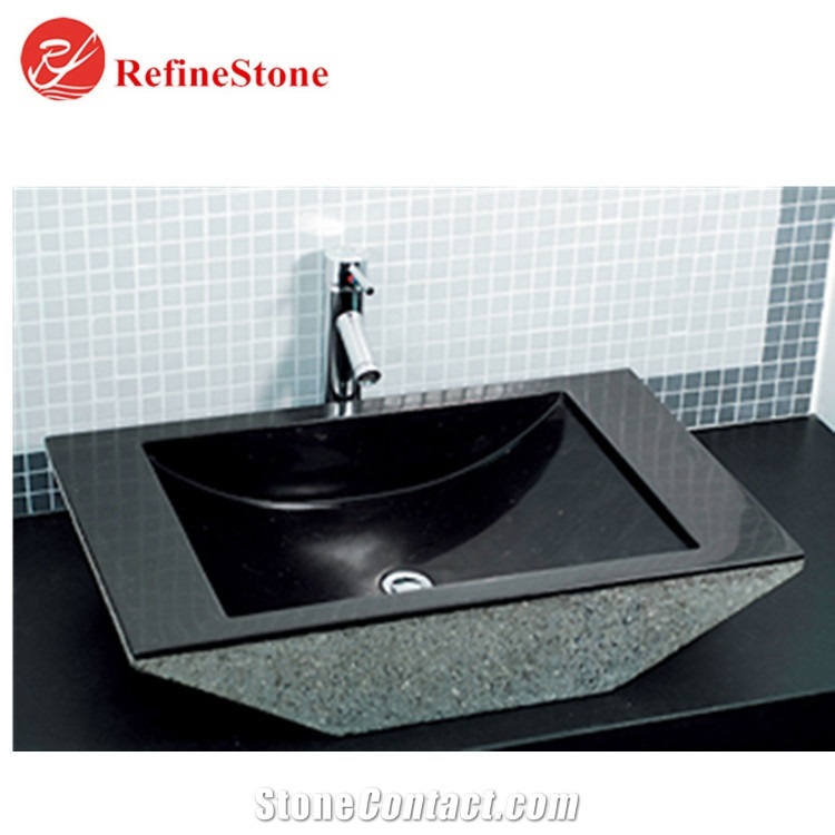 Grey Marble Wash Sink On Countertop,Bathroom Marble Wash