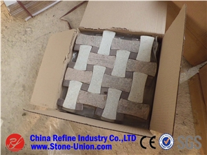 Multicolor Decoration Mosaic Tiles, Slate Wall Mosaic Tiles Pattern, Square Natural Slate Stone Paving Stone, Stone Mosaic