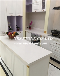 White Quartz Project,Countertop from China,Polished for Covering,Skirting,Natural Building Stone Decoration,Interior Hotel,Bathroom,Kitchentop