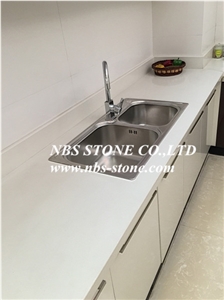 White Quartz Project,Countertop from China,Polished for Covering,Skirting,Natural Building Stone Decoration,Interior Hotel,Bathroom,Kitchentop