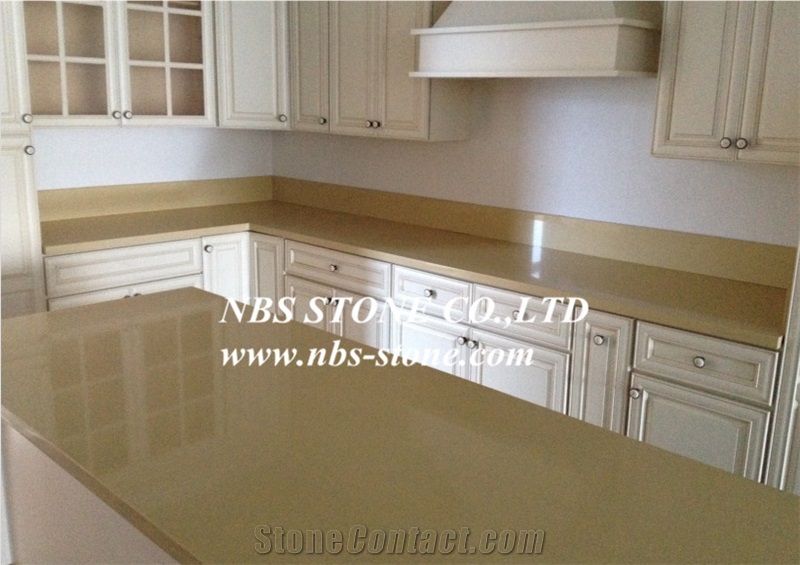 Yellow Quartz Project,Countertop from China,Polished Quartz for Covering,Skirting,Natural Building Stone Decoration,Interior Hotel,Bathroom,Kitchentop