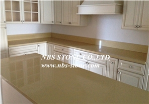 Yellow Quartz Project,Countertop from China,Polished Quartz for Covering,Skirting,Natural Building Stone Decoration,Interior Hotel,Bathroom,Kitchentop