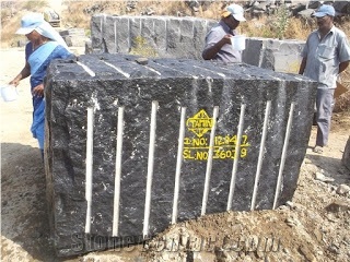 Jet Black Granite Blocks